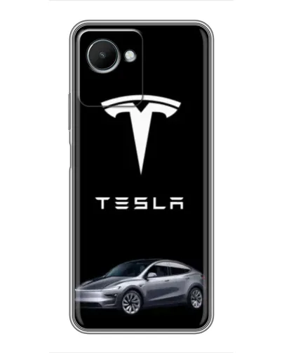Чехол для Realme C30s с картинкой «Tesla Model Y»