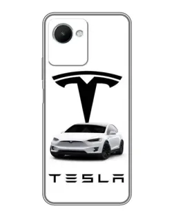 Чехол для Realme C30s с картинкой «Tesla White Style»