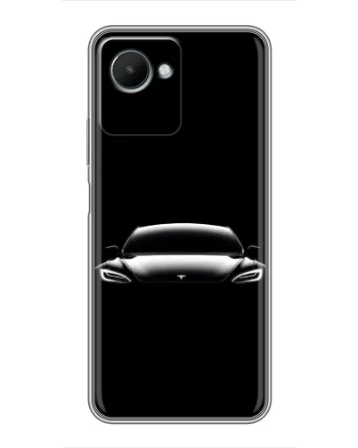 Чехол для Realme C30s с картинкой «Фары Tesla Night»