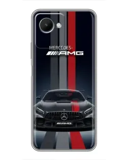 Чехол для Realme C30s с картинкой «Mercedes — белый карбон» Чехол для Realme C30s с картинкой «Mercedes — белый карбон»