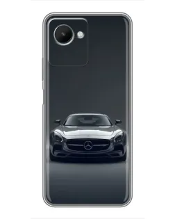Чехол для Realme C30s с картинкой «Mercedes на черном»