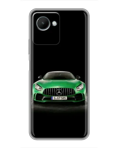 Чехол для Realme C30s с картинкой «Mercedes — неоновый лого»