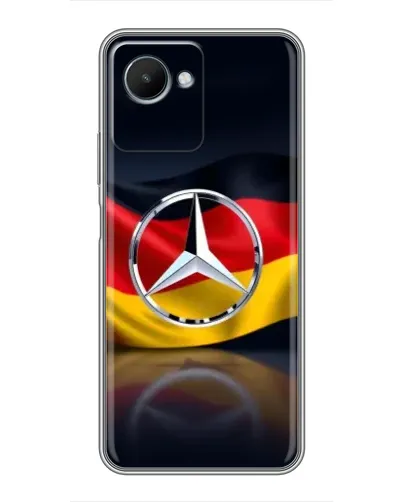 Чехол для Realme C30s с картинкой «Mercedes — флаг Германии»