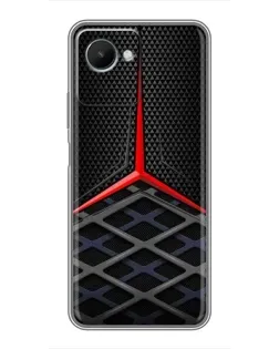 Чехол для Realme C30s с картинкой «Mercedes Carbon Grid»
