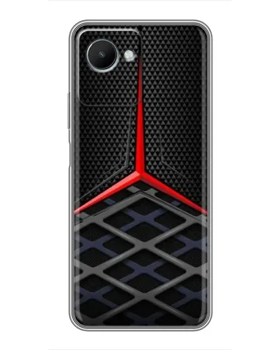 Чехол для Realme C30s с картинкой «Mercedes Carbon Grid»