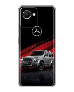 Чехол для Realme C30s с картинкой «Mercedes G-Class красный»