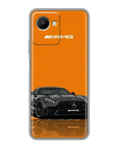 Чехол для Realme C30s с картинкой «Оранжевый Mercedes AMG»