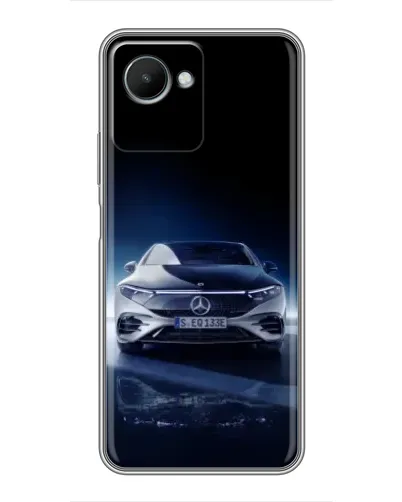 Чехол для Realme C30s с картинкой «Ночной Mercedes EQ»