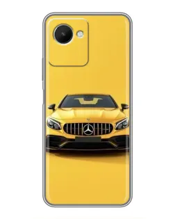 Чехол для Realme C30s с картинкой «Желтый Mercedes GT»