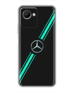 Чохол для Realme C30s з картинкою «Спортивні лінії Mercedes»