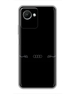Чохол для Realme C30s з картинкою «Audi — світловий підпис»