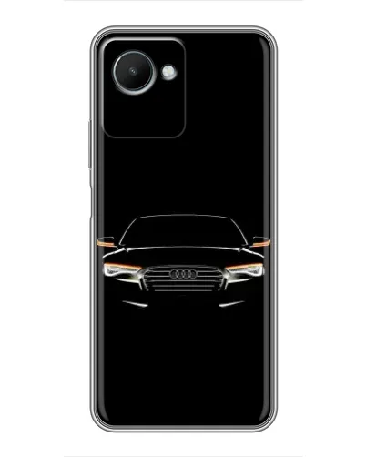 Чехол для Realme C30s с картинкой «Audi — ночной контур»