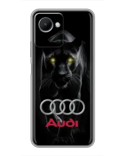 Чехол для Realme C30s с картинкой «Пантера и Audi»