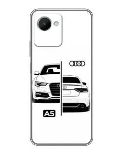 Чехол для Realme C30s с картинкой «Audi — контрастный дизайн»