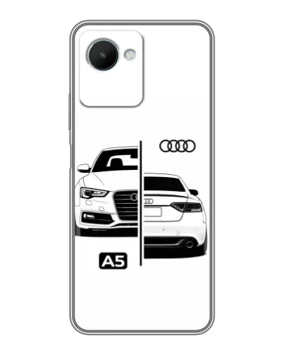 Чехол для Realme C30s с картинкой «Audi — контрастный дизайн»