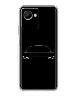 Чехол для Realme C30s с картинкой «Взгляд Audi в темноте»