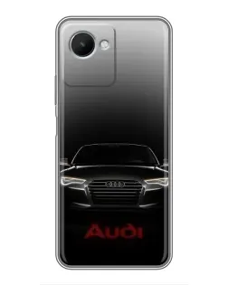 Чехол для Realme C30s с картинкой «Audi — градиентный контур»