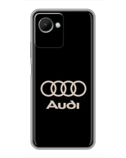 Чехол для Realme C30s с картинкой «Audi — золотой логотип»