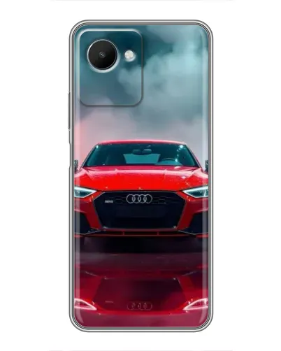 Чехол для Realme C30s с картинкой «Audi RS — красный стиль»