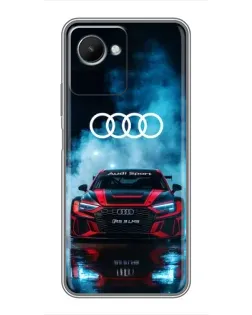 Чехол для Realme C30s с картинкой «Audi Sport — неон»