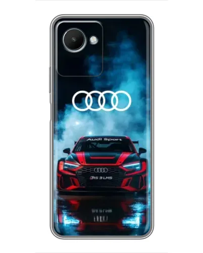 Чехол для Realme C30s с картинкой «Audi Sport — неон»