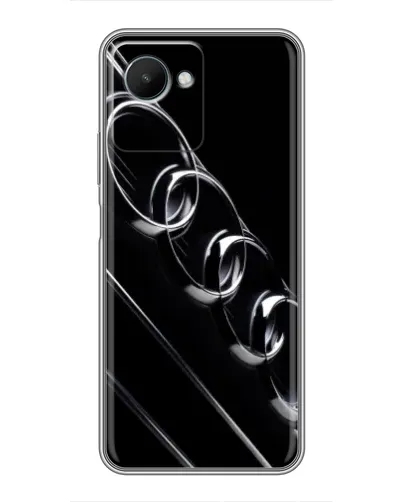 Чехол для Realme C30s с картинкой «Audi — абстрактные кольца»