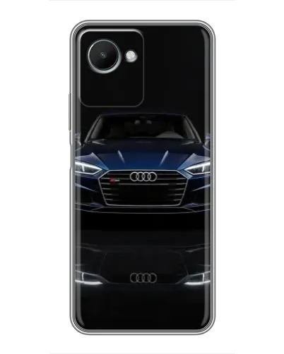 Чехол для Realme C30s с картинкой «Audi — ночное отражение»