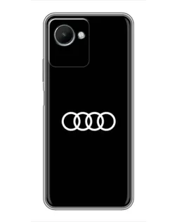 Чехол для Realme C30s с картинкой «Audi White Logo»