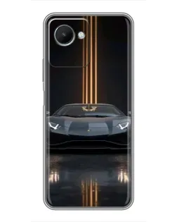 Чохол для Realme C30s з картинкою «Lamborghini золоті лінії»