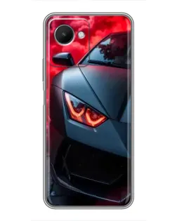 Чохол для Realme C30s з картинкою «Lamborghini червоне сяйво»