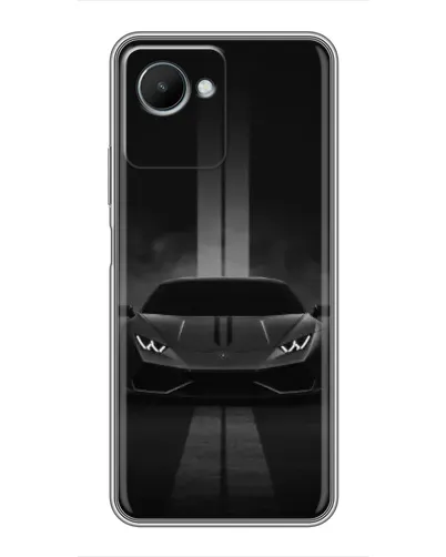 Чехол для Realme C30s с картинкой «Lamborghini симметрия дорог»