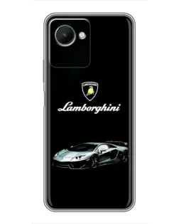 Чехол для Realme C30s с картинкой «Логотип Lamborghini классика»