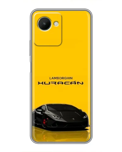 Чехол для Realme C30s с картинкой «Lamborghini Huracan черный»
