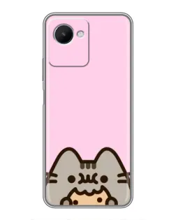 Чехол для Realme C30s с картинкой «Pusheen и печенье» Чехол для Realme C30s с картинкой «Pusheen и печенье»