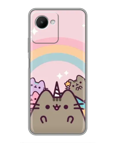 Чехол для Realme C30s с картинкой «Единорог Pusheen»