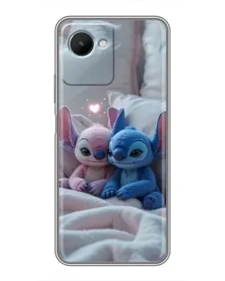 Чехол для Realme C30s с картинкой «Плюшевые Стич Ангел»