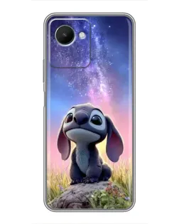 Чехол для Realme C30s с картинкой «Стич на рассвете»