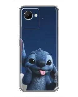 Чехол для Realme C30s с картинкой «Стич в облаках»