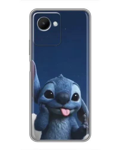 Чехол для Realme C30s с картинкой «Стич в облаках»