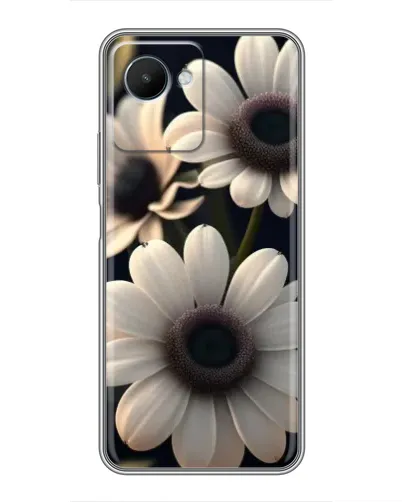 Чехол для Realme C30s с картинкой «Белые маргаритки макро»