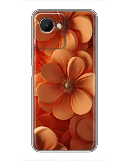 Чохол для Realme C30s з картинкою «Помаранчева макро квітка»