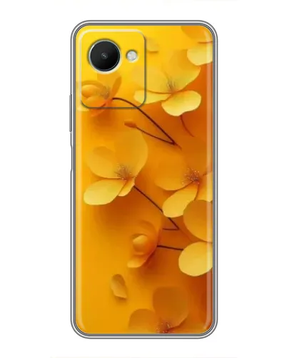 Чехол для Realme C30s с картинкой «Золотые лепестки»