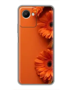Чохол для Realme C30s з картинкою «Помаранчеві гербери»