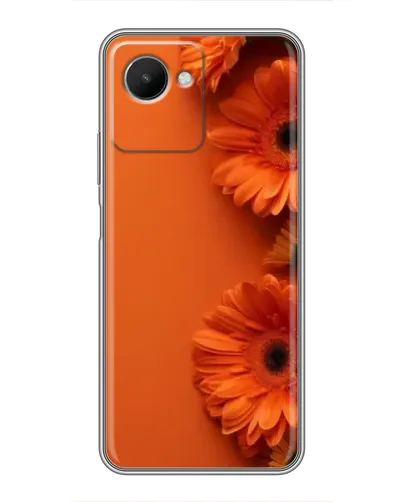 Чехол для Realme C30s с картинкой «Оранжевые герберы»