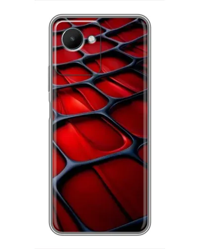 Чехол для Realme C30s с картинкой «Красная глянцевая сетка» Чехол для Realme C30s с картинкой «Красная глянцевая сетка»
