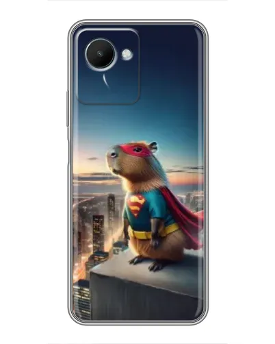 Чехол для Realme C30s с картинкой «Капи-мен супергерой» Чехол для Realme C30s с картинкой «Капи-мен супергерой»