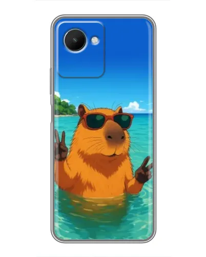 Чехол для Realme C30s с картинкой «Морская капибара» Чехол для Realme C30s с картинкой «Морская капибара»