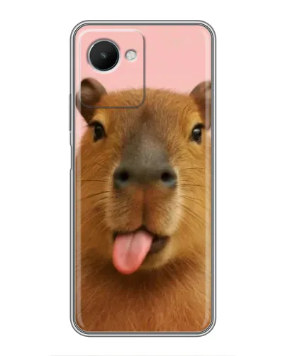 Чехол для Realme C30s с картинкой «Капибара с языком» Чехол для Realme C30s с картинкой «Капибара с языком»