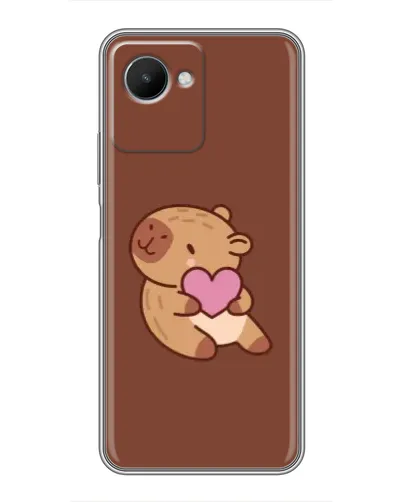 Чехол для Realme C30s с картинкой «Капибара с сердцем» Чехол для Realme C30s с картинкой «Капибара с сердцем»