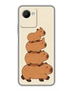 Чехол для Realme C30s с картинкой «Башня из капибар»